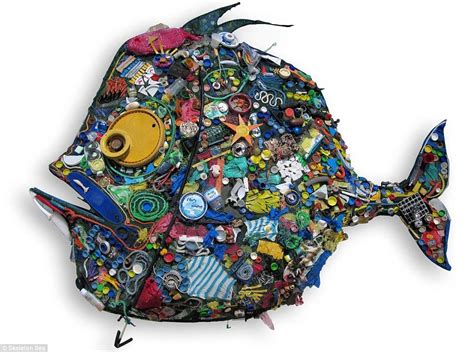 Amazing Artworks Made From Beach Trash And Items Found In The Waves