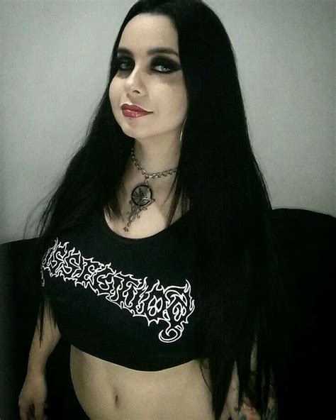 Pinterest Gothic Metal Girl Black Metal Girl Goth Women