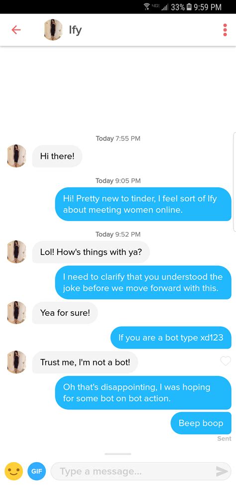 Sometimes I wonder why I'm not successful on tinder. Then I read my