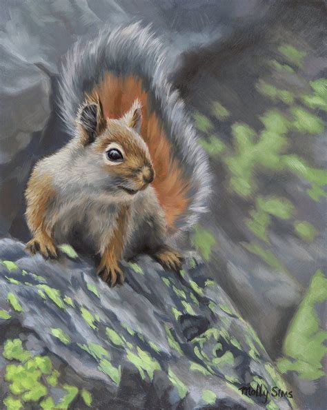 Squirrel Squirrel Painting Squirrel Art Squirrel Etsy Uk Squirrel