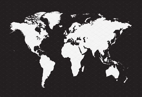 Flat World Map Vector Illustrator Graphics Creative Market
