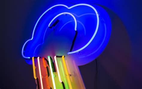 Neon Rain Cloud Kemp London Bespoke Neon Signs Prop Hire Large