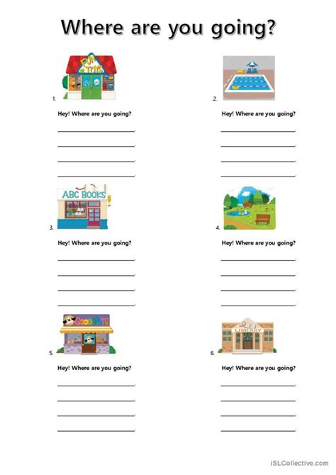 Where Are You Going English Esl Worksheets Pdf And Doc