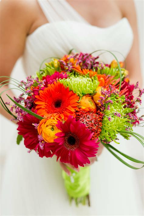 Bright Colorful Bridal Bouquet