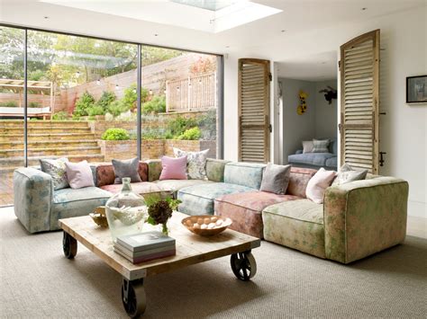 Beautiful Modular Sectional Sofa In Living Room