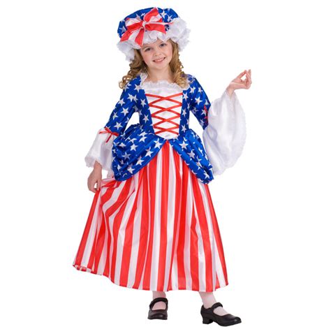 Patriotic Betsy Ross Costume For Girls Costume Fair Rebelsmarket