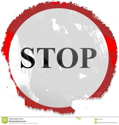 Grunge Stop Sign Stock Illustration Illustration Of Icon 8641783