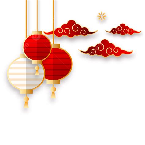 creative chinese new year border frame lantern decoration with texture floral lanternon