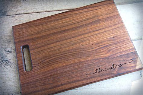 Cutting Board Personalized Cutting Board Laser Engraved Cherry 8x14