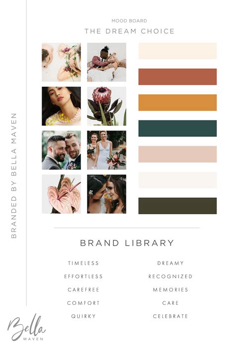 Wedding Photographer Color Palette And Mood Board Branding Mood Board