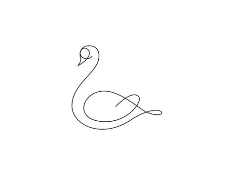 Swan Line Art Tattoos Swans Art Line Art Drawings