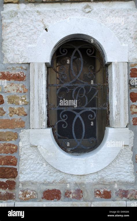 Traditional Venetian Vintage Window Close Up In Venice Stock Photo Alamy