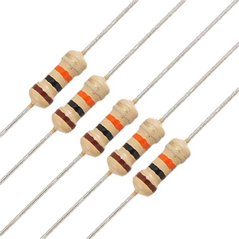 Carbon Film Resistors Sodialr 100 X 14w 250v 10k Ohm Axial Lead