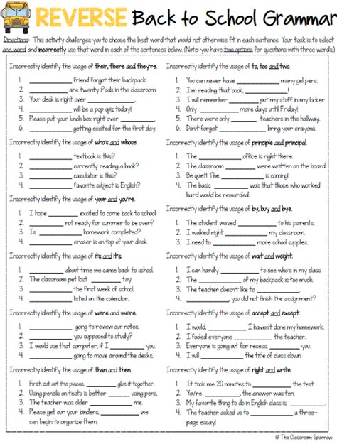 Grammar Worksheets For Esl Students