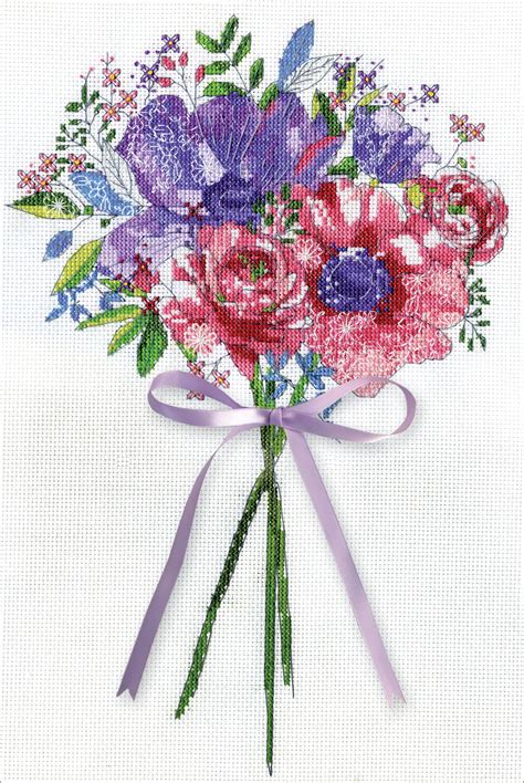 Design Works Counted Cross Stitch Kit 10x14 Flowers And Lace 14 Count