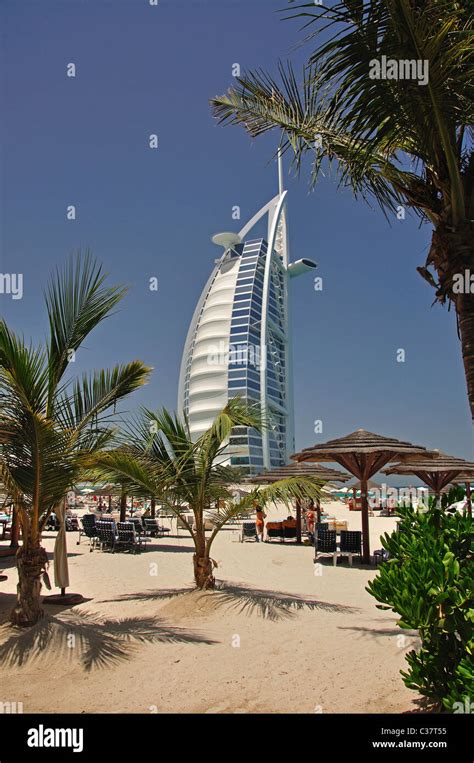 Burj Al Arab Hotel From Jumeirah Beach Hotel Jumeirah Dubai United