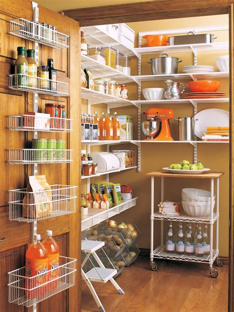 Enjoy free shipping & browse our great selection of kitchen storage & organization, kitchen crafted of manufactured wood in a rich woodgrain finish, this 45 kitchen pantry strikes a simple silhouette featuring curved sides and four hooded caster wheels. Organize Your Kitchen Pantry | HGTV