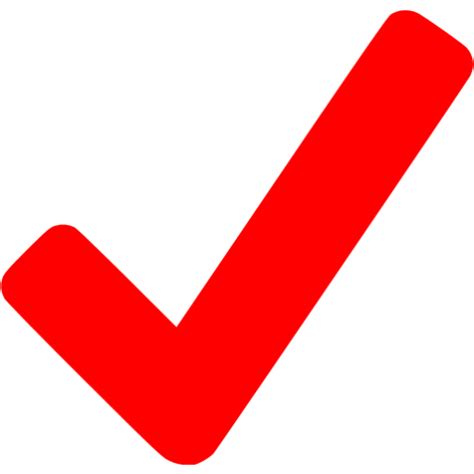 Red Checkmark Icon Free Red Check Mark Icons