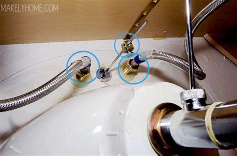 Disconnect the existing faucets from the flexible supply. Removing and Installing Bathroom Faucets - the Lazy Way ...