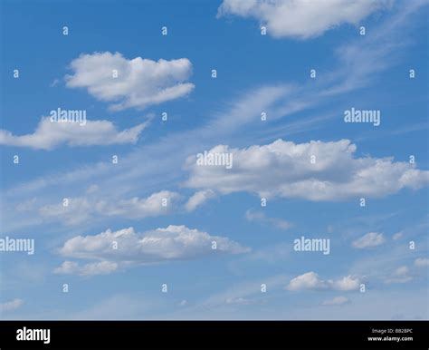 Blue Sky With Puffy Clouds Stock Photo Alamy