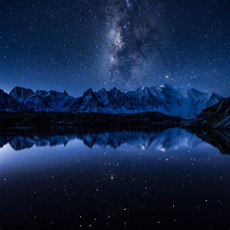 Milky Way Wallpaper 4k Night Starry Sky Mountains
