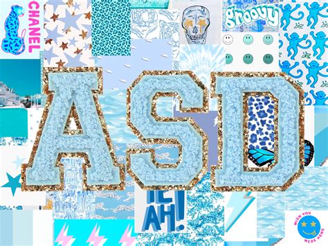 Custom Collage Blue Preppy Instant Download Etsy