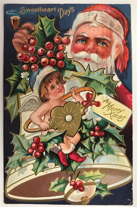 Antique Santa Claus Postcard Merry Christmas Sweetheart