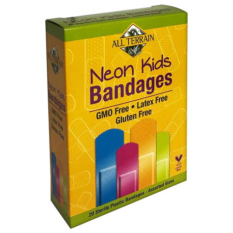 Neon Kids Bandages Assorted 20 Pc All Terrain