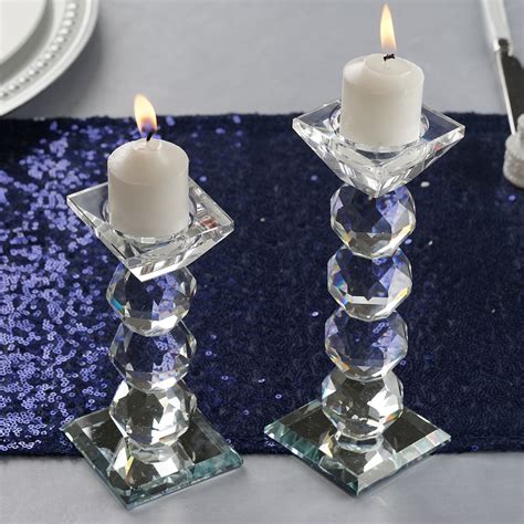 7 Gemcut Crystal Glass Votive Candle Holder Efavormart