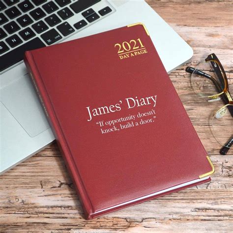 Personalised Diary With Your Own Message Or Quote By Ts Online4 U