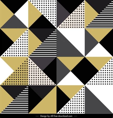 Abstract Pattern Template Flat Geometrical Triangles Decor Vectors
