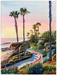 Laguna Beach at Sunset / Original Watercolor Landscape | Etsy