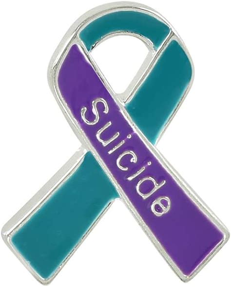 Fundraising For A Cause Teal And Purple Suicide Awareness Pin Suicide