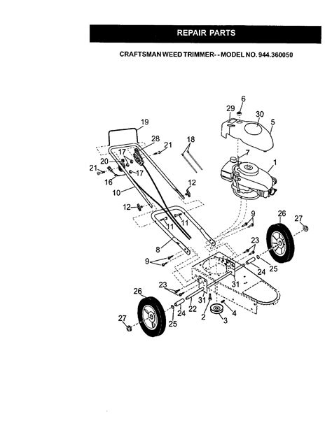 Craftsman 944360050 User Manual HIGH WHEEL WEED TRIMMER Manuals And