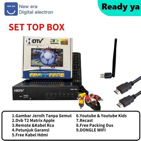 Jual New Set Top Box Tv Digital T2 Matrix Dvb Apple Hd Terbaru Antene