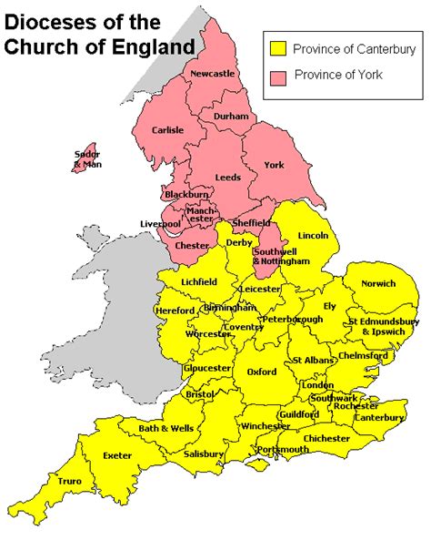 Province Of Canterbury England Map Oxford England England