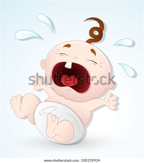 Baby Crying Stock Vector Royalty Free 100139924
