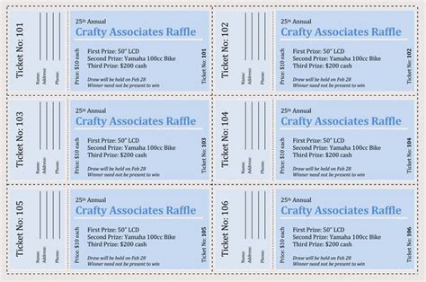 15 Free Raffle Ticket Templates In Microsoft Word Mail Merge Artofit
