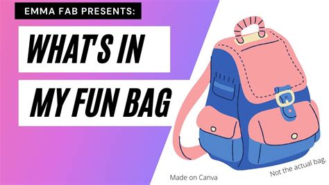 What Is In My Fun Bag Youtube