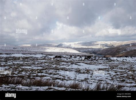 Bleak Yorkshire Moors In Winter Stock Photo Alamy