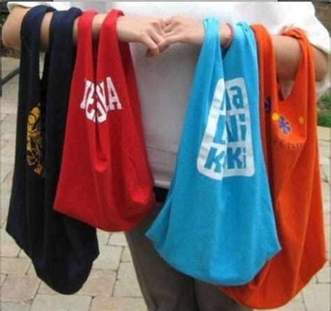 How To Make Reusable Grocery Bags From Old T Shirts