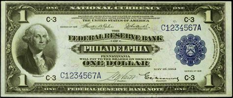 One Dollar Federal Reserve Bank Note 1918 Philadelphiaworld Banknotes