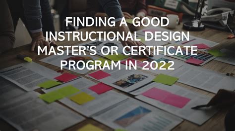 How To Find The Best Instructional Design Masters Or Certificate