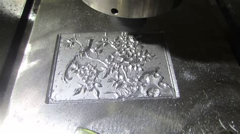 Cnc Engraving Machine Working On The Aluminum 3d Embossment Youtube