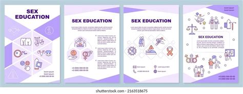 sex education awareness purple brochure template stock vector royalty free 2163518675