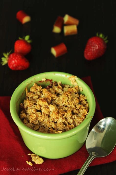 Learn How To Strawberry Rhubarb Crisp For Beginners - Strawberry Rhubarb Crisp (gluten free, vegan) by Jesse Lane