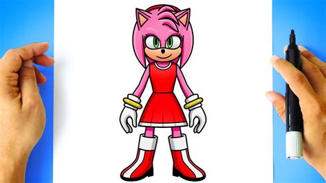 How To Draw Amy Rose Sonic 2 Movie Youtube