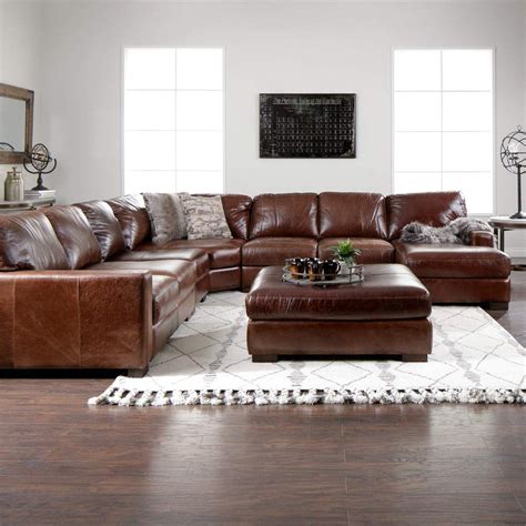 20 Leather Sectional Living Room Ideas