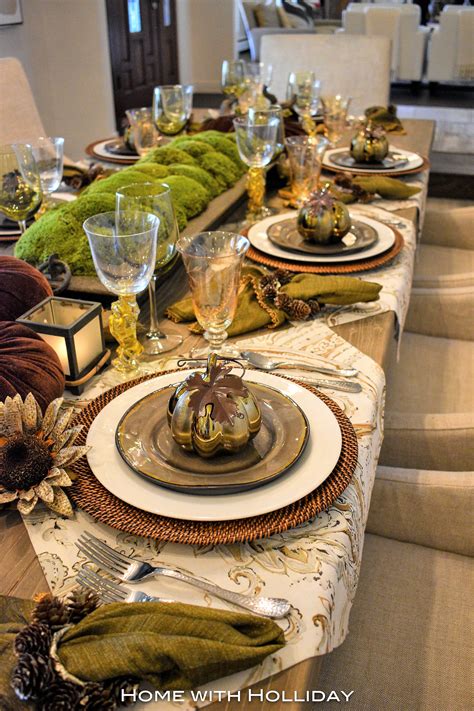 Your dining room table is the centerpiece of the room. Fall-Thanksgiving Table Setting-2017 - Home with Holliday ...