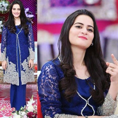 Aiman Khan Looking Lovely In Blue Dress At Morning Show ⚡ Latest